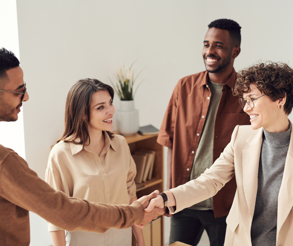 Group Agreement with shaking hands