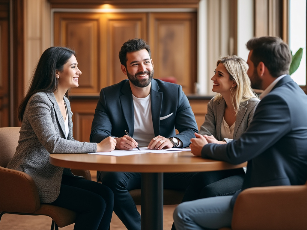 Group at table
